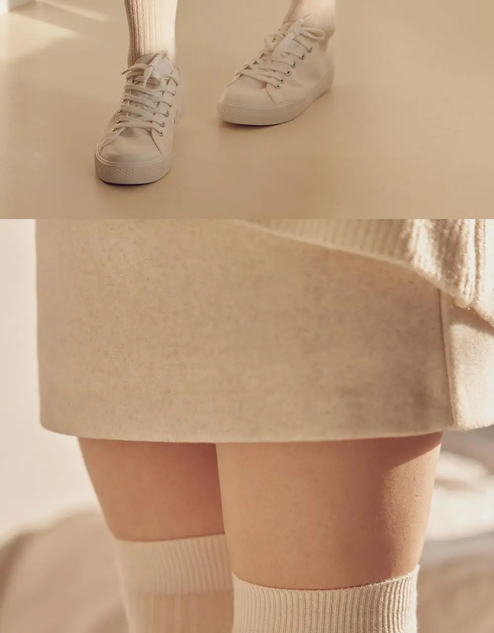 [류혜영 PICK] 마른파이브 넉넉 소프트 웜 골지 니삭스 5colors (블랙/차콜/그레이/베이지/아이보리)(숏,롱) 상세페이지 11
